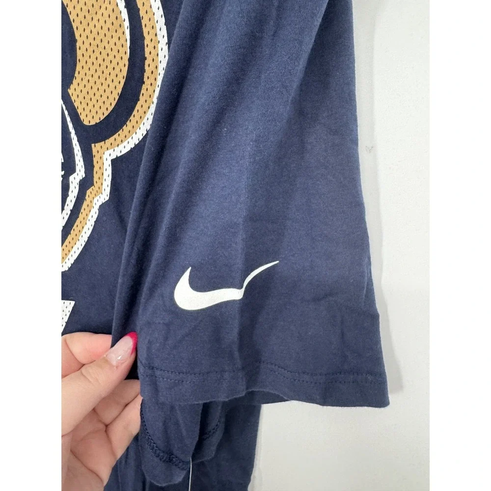 Nike Los Angeles Rams T Shirt Mens Size 2XL Navy Blue Short Sleeve Graphic Tee